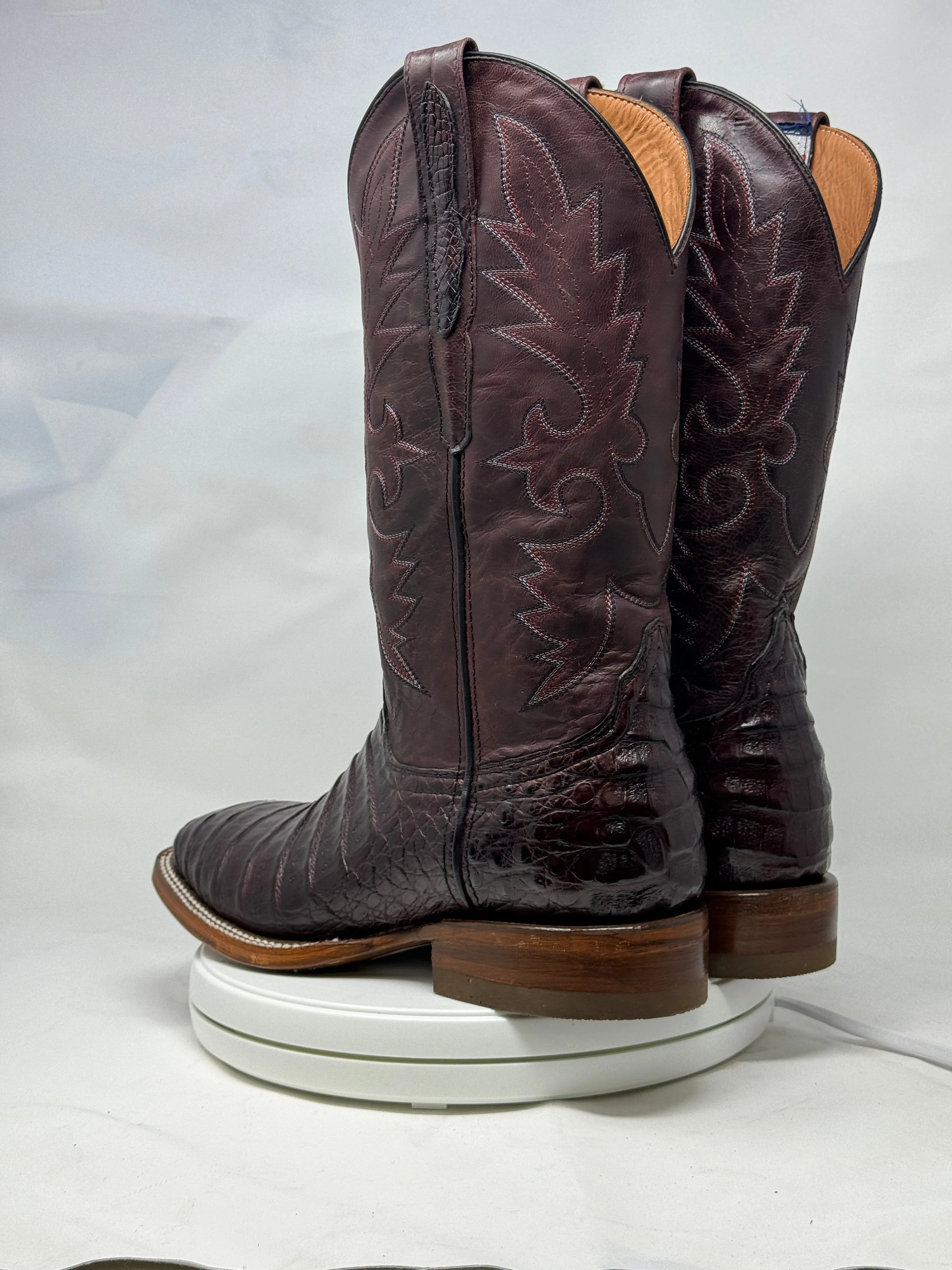 DJ2029 | Don Juan Boots Men's Caiman Belly Black Cherry H Toe