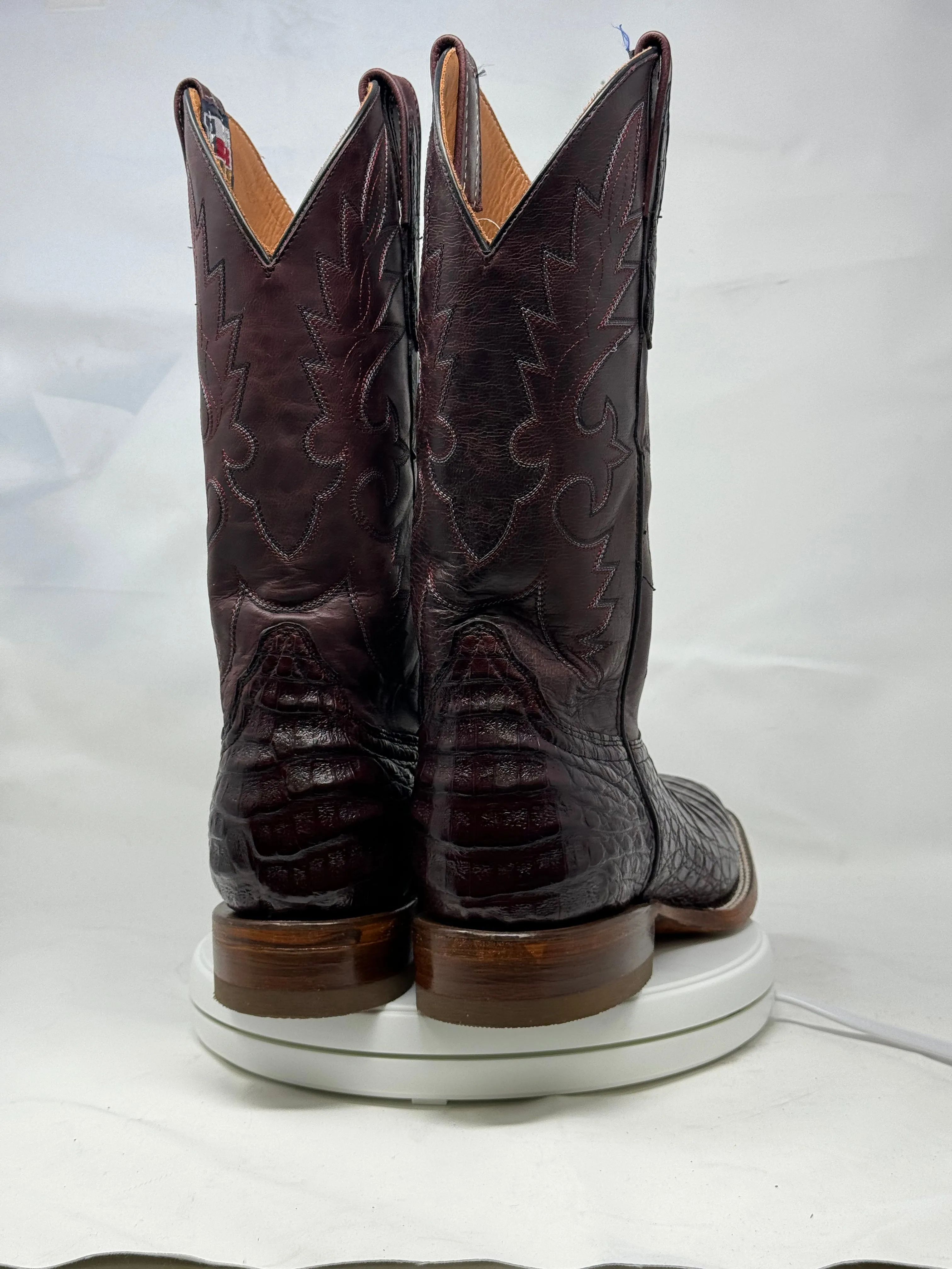 DJ2029 | Don Juan Boots Men's Caiman Belly Black Cherry H Toe