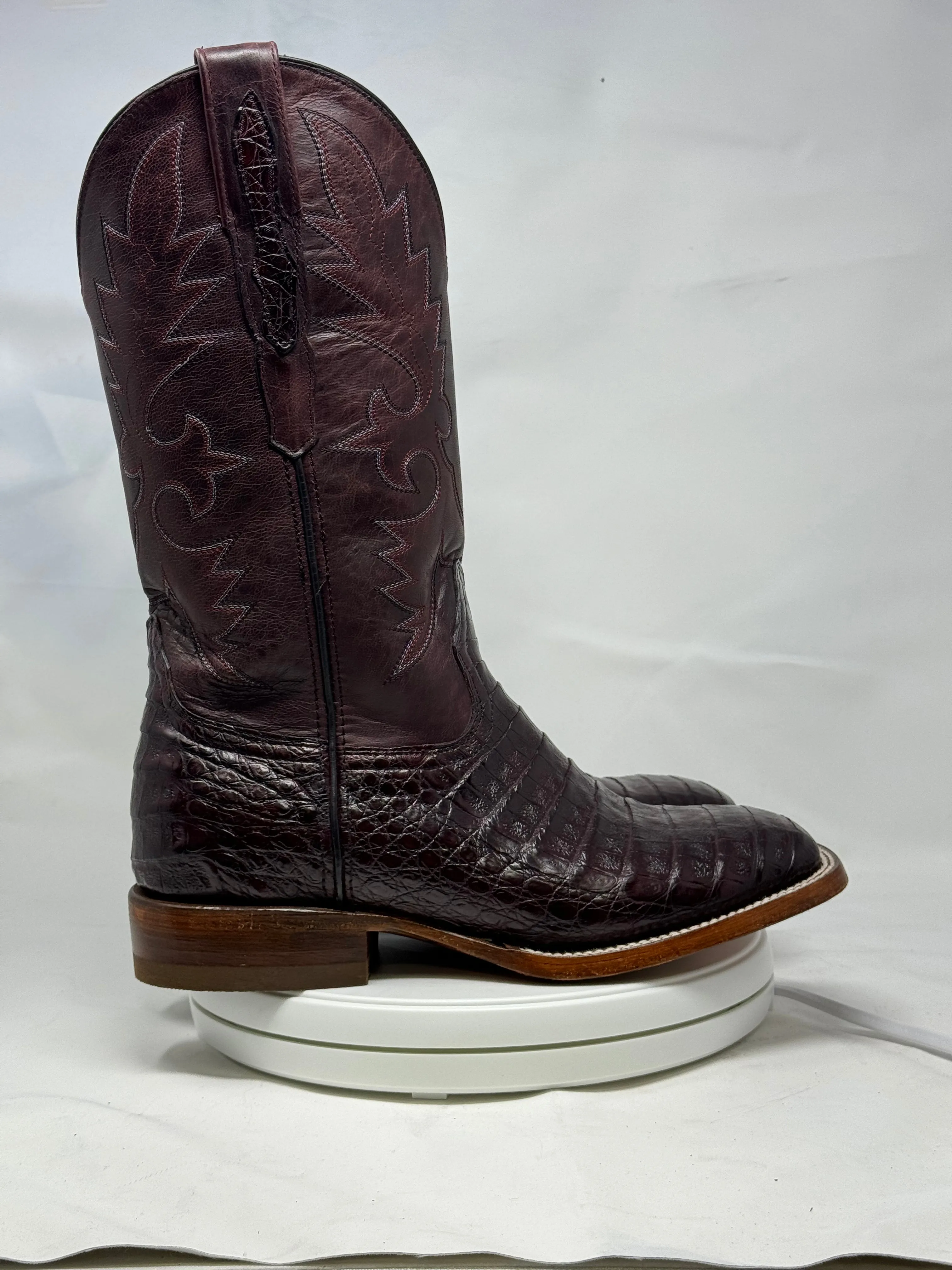DJ2029 | Don Juan Boots Men's Caiman Belly Black Cherry H Toe