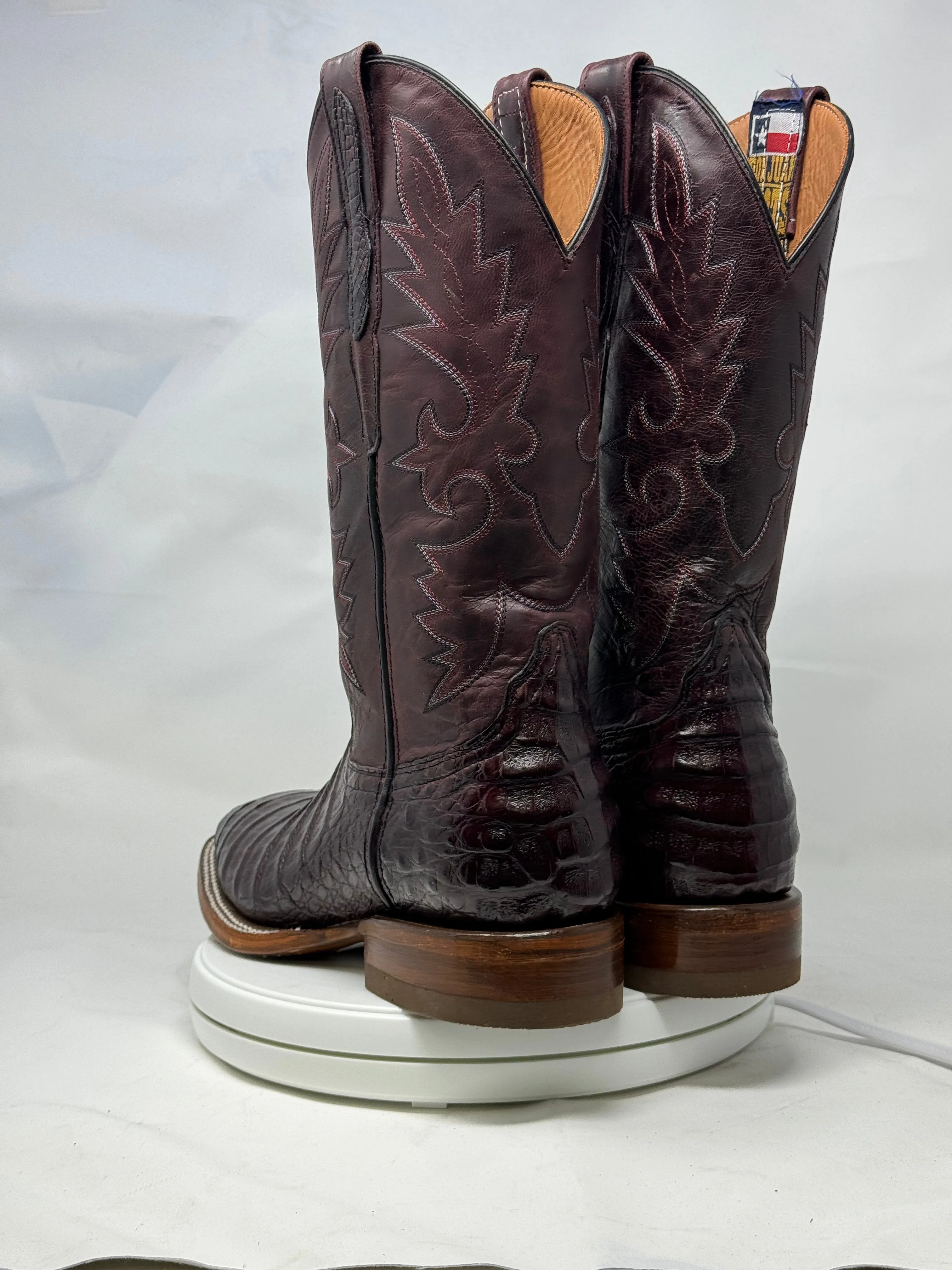 DJ2029 | Don Juan Boots Men's Caiman Belly Black Cherry H Toe
