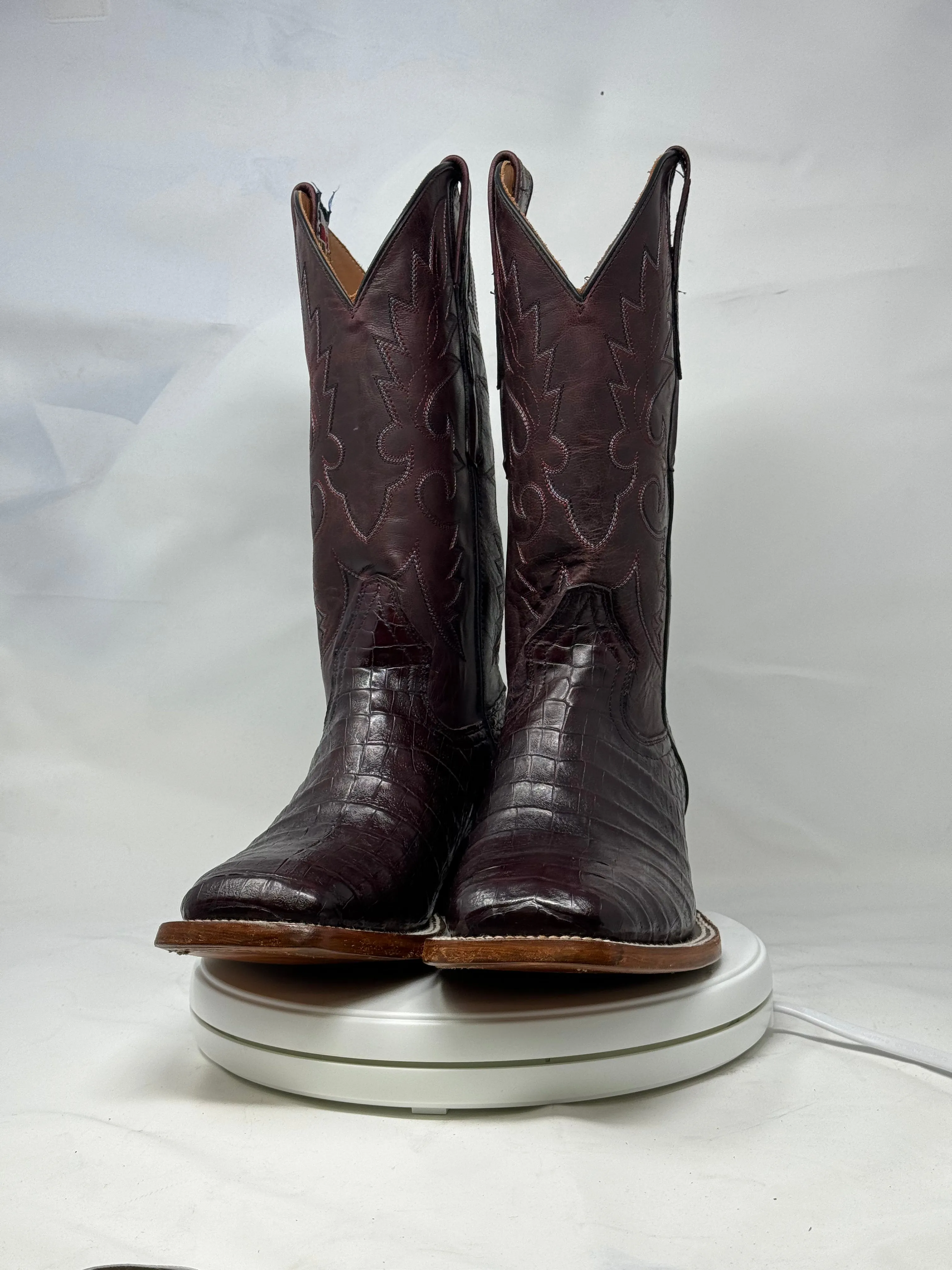 DJ2029 | Don Juan Boots Men's Caiman Belly Black Cherry H Toe