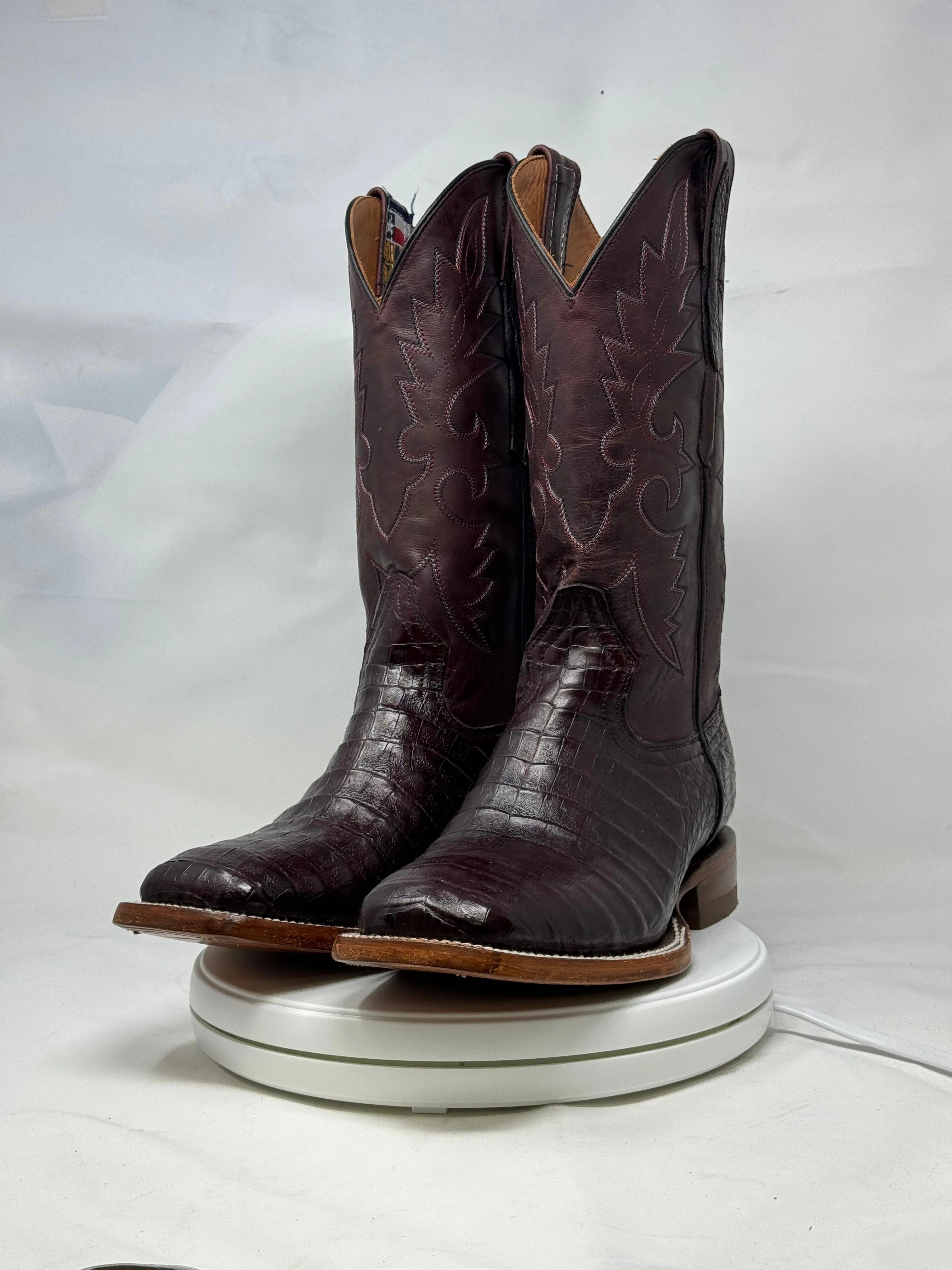 DJ2029 | Don Juan Boots Men's Caiman Belly Black Cherry H Toe