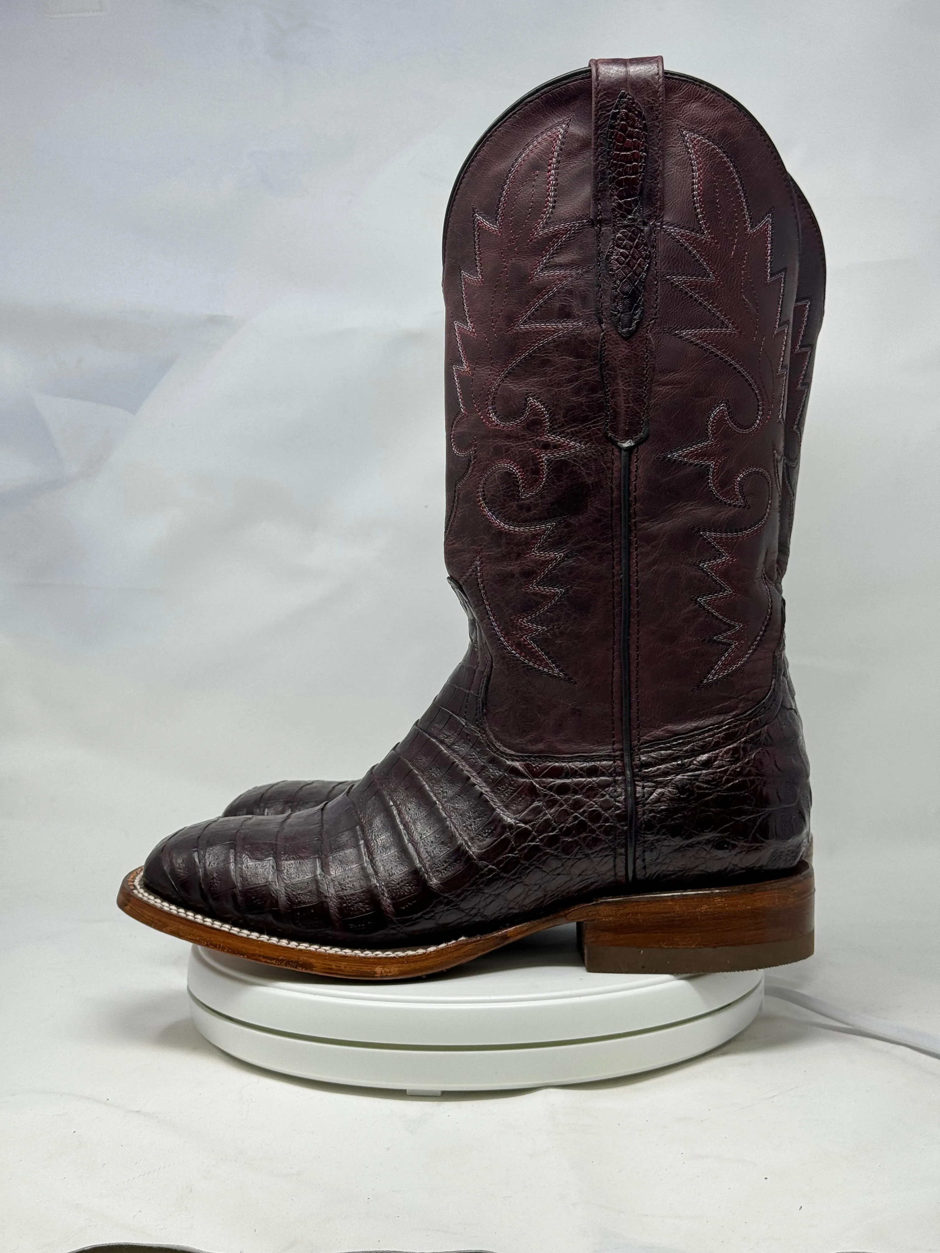 DJ2029 | Don Juan Boots Men's Caiman Belly Black Cherry H Toe