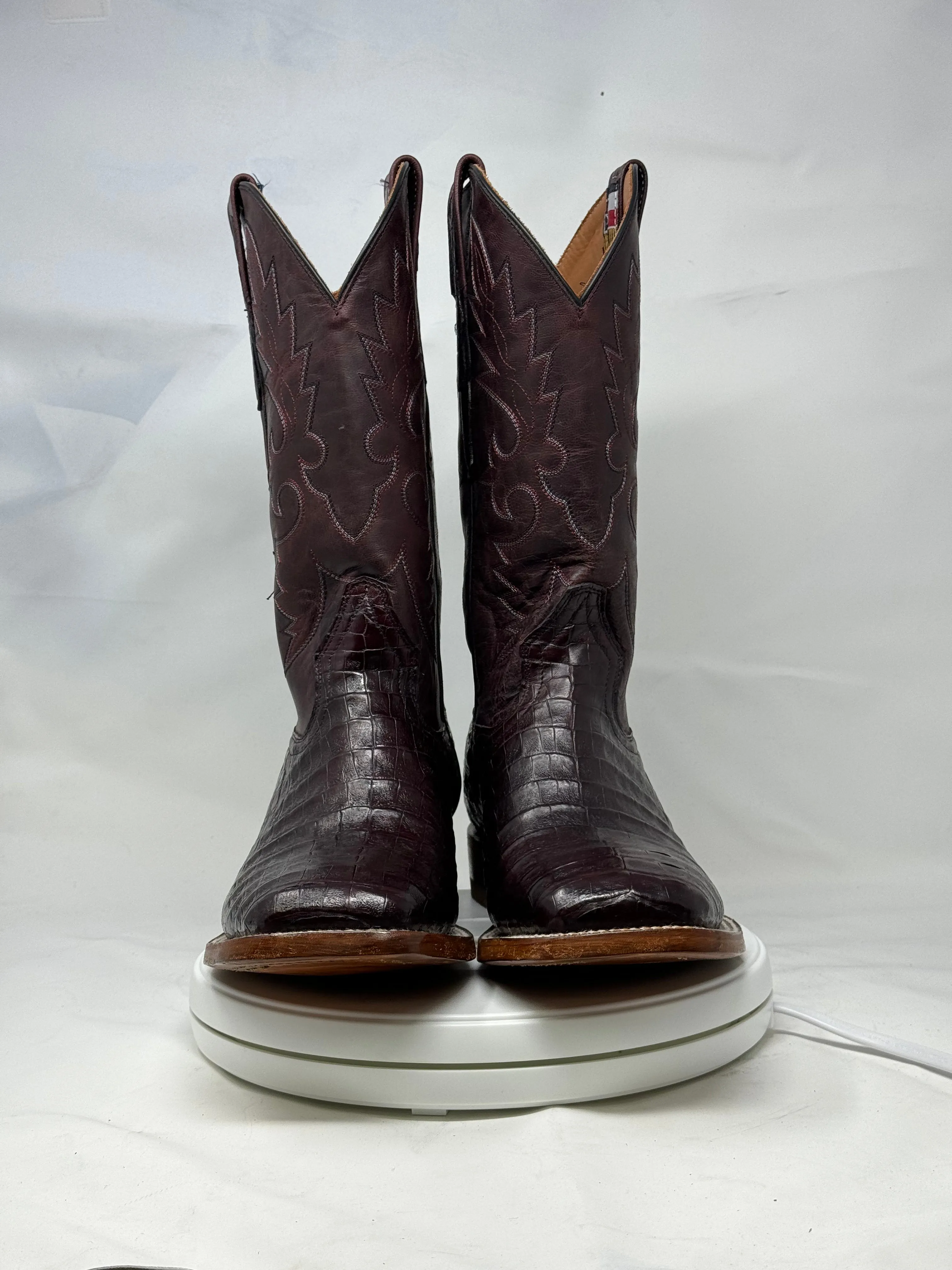 DJ2029 | Don Juan Boots Men's Caiman Belly Black Cherry H Toe