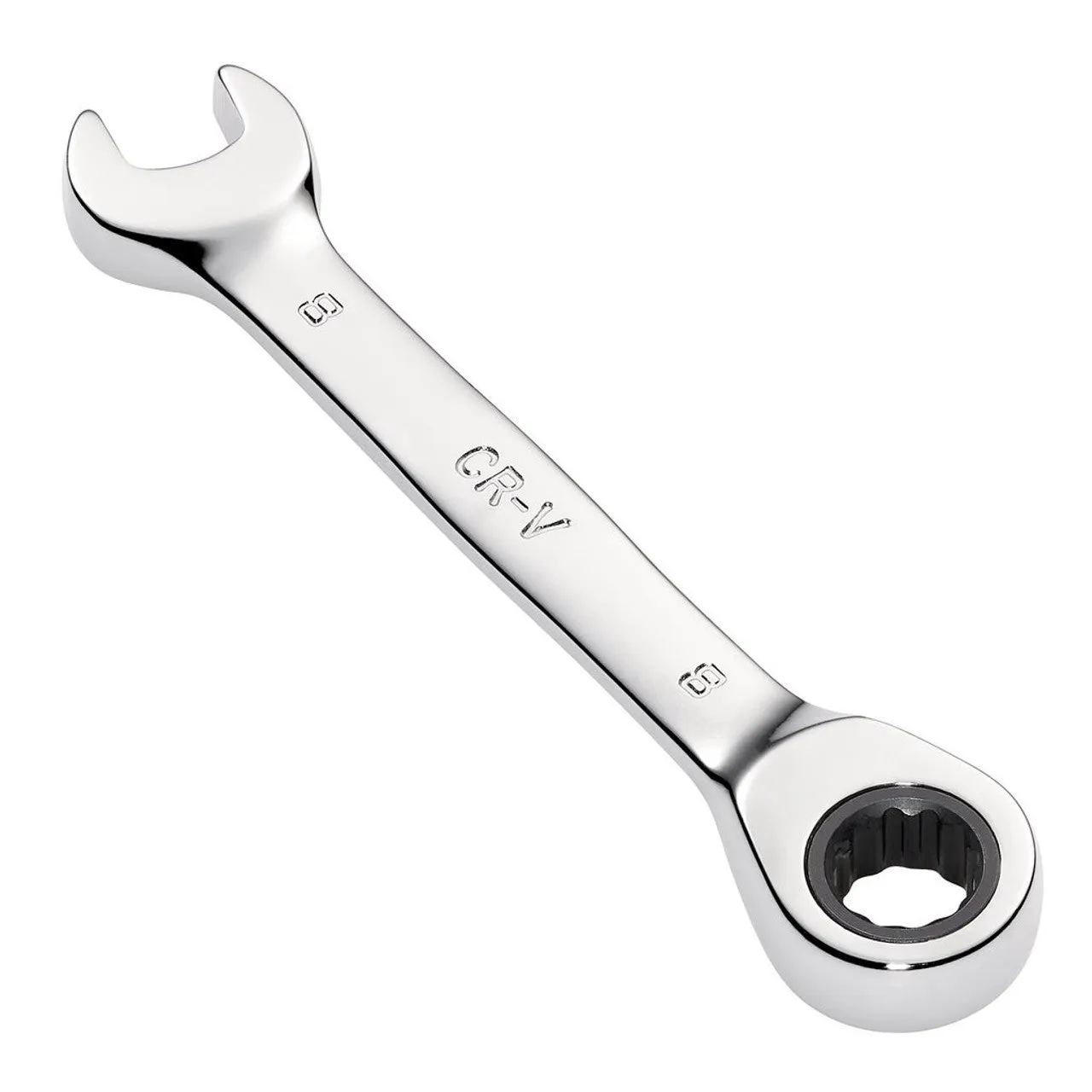 Draper Tools HI-TORQ® Metric Stubby Ratchet Combination Spanner, 8mm