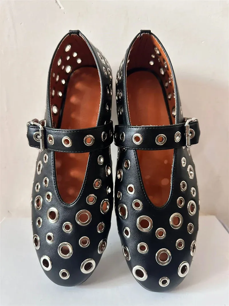 Edge Eyelet Flats