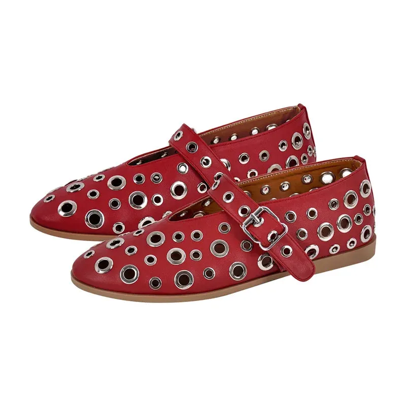 Edge Eyelet Flats
