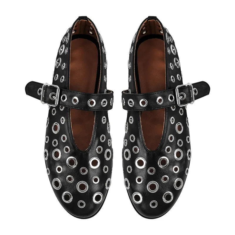 Edge Eyelet Flats