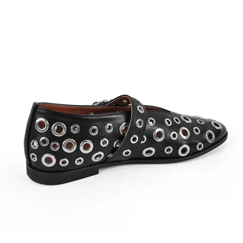 Edge Eyelet Flats