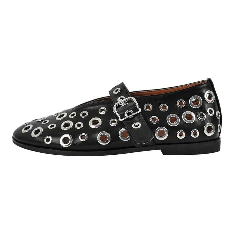 Edge Eyelet Flats