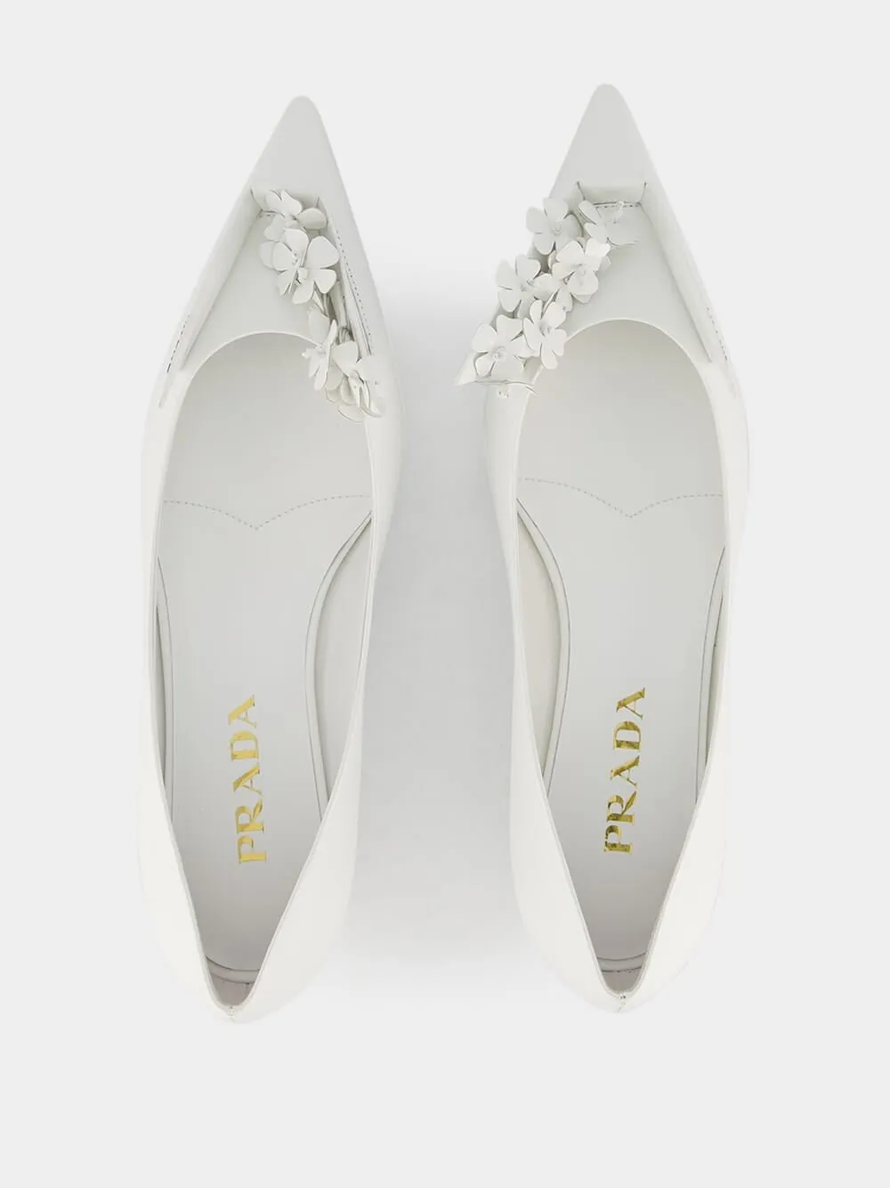 Embellished Leather Ballet Flats