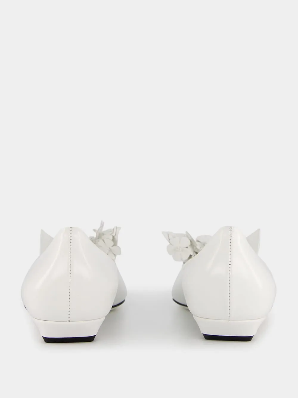Embellished Leather Ballet Flats