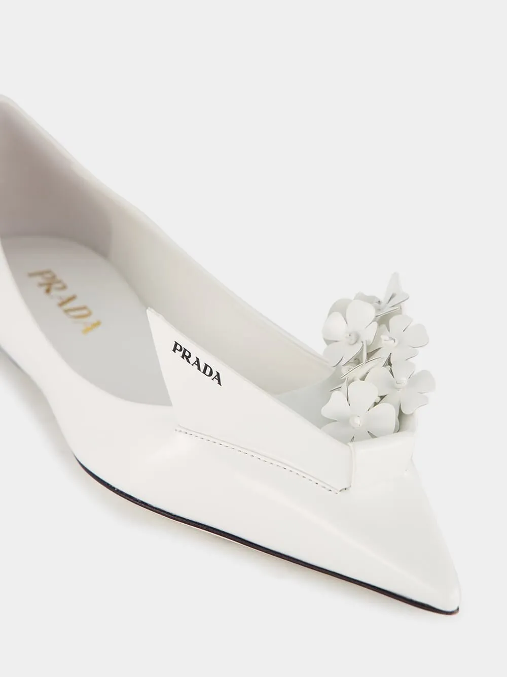 Embellished Leather Ballet Flats