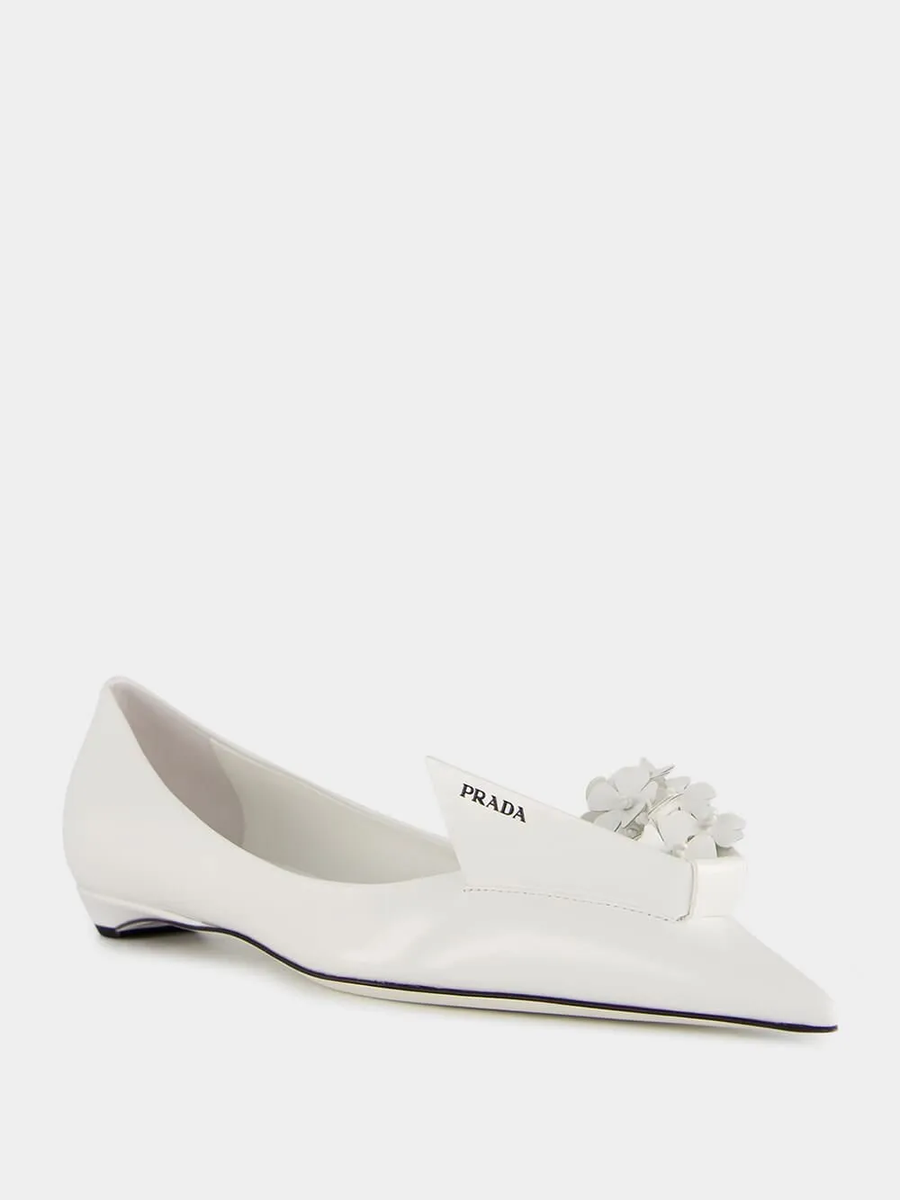 Embellished Leather Ballet Flats