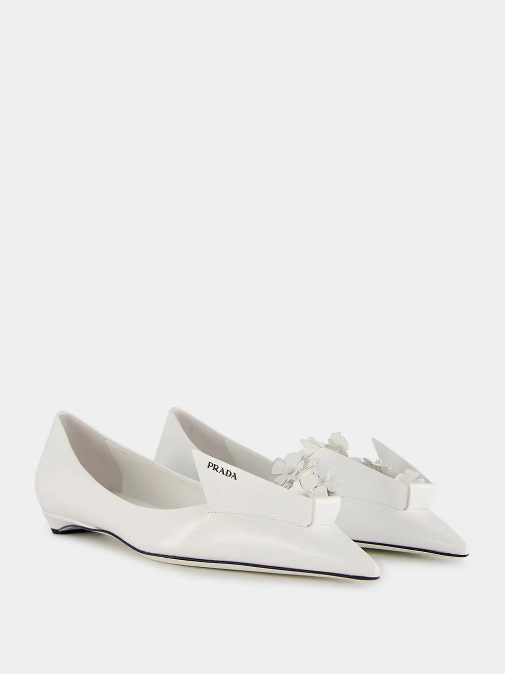 Embellished Leather Ballet Flats