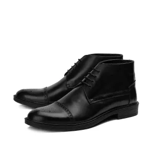 Essence Black Natural Leather Chelsea Boot