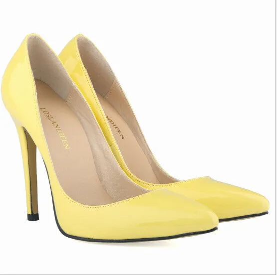 fashion pointed toe high heels shoes woman weeding party women's pumps size 35-42 Heel height 11cm
