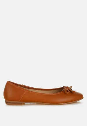 Faux Leather Casual Ballerinas by RUW