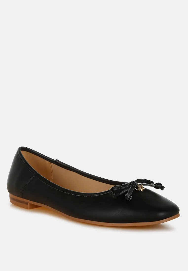 Faux Leather Casual Ballerinas by RUW