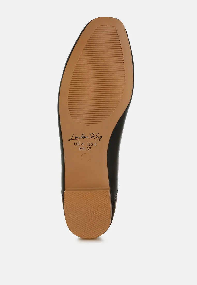 Faux Leather Casual Ballerinas by RUW