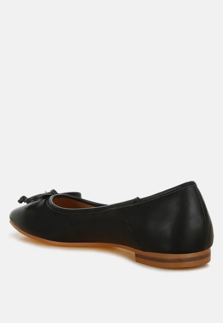 Faux Leather Casual Ballerinas by RUW
