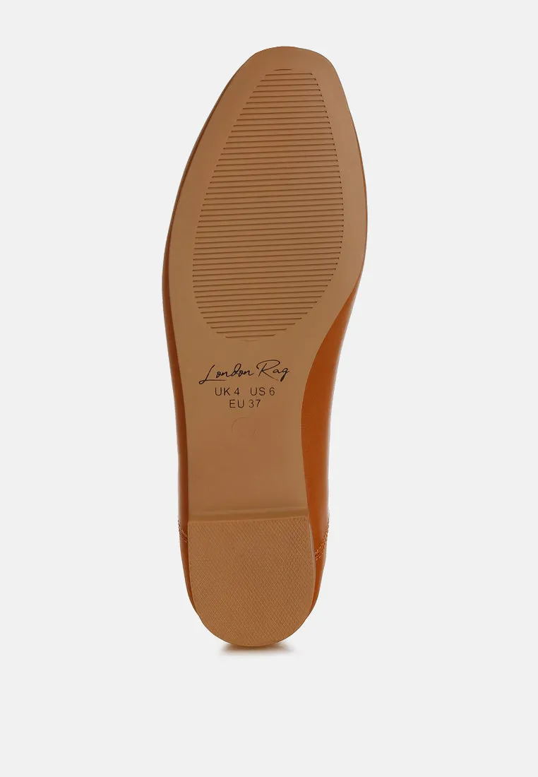 Faux Leather Casual Ballerinas by RUW