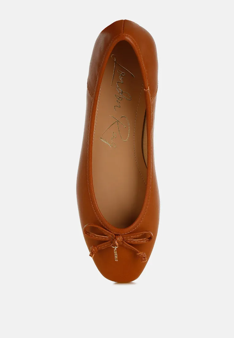 Faux Leather Casual Ballerinas by RUW