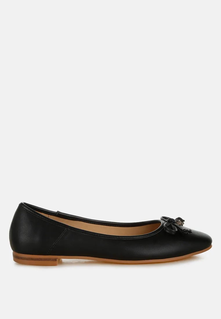 Faux Leather Casual Ballerinas by RUW