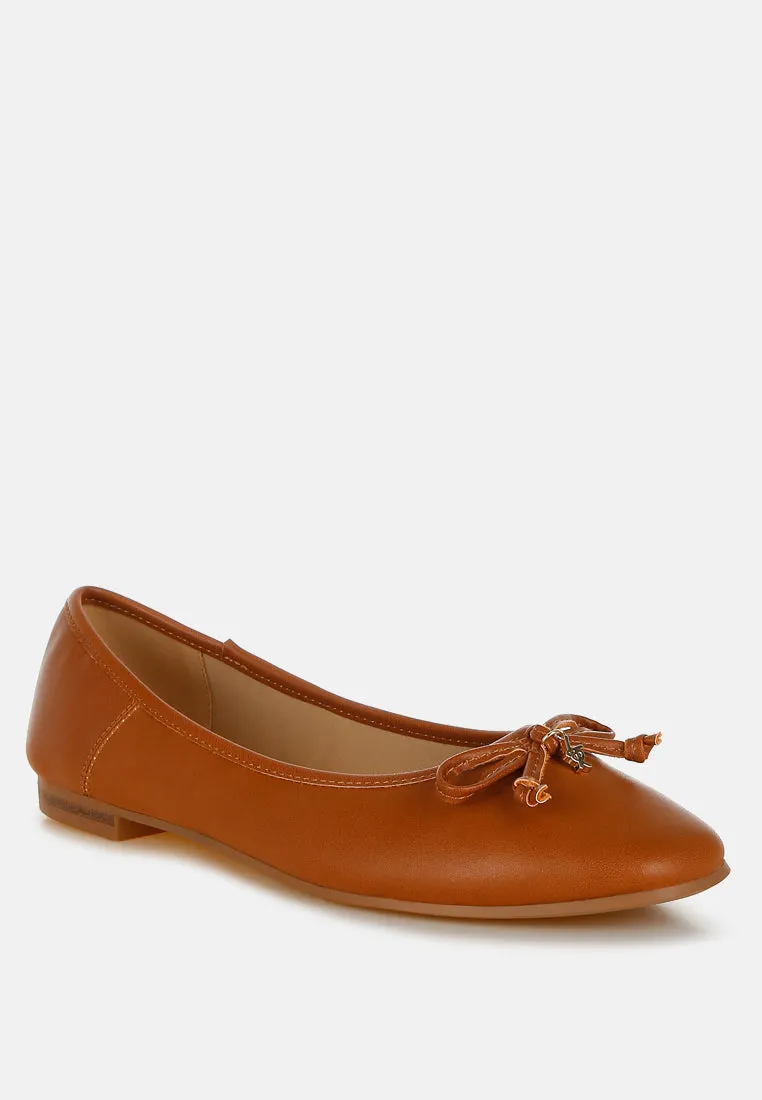 Faux Leather Casual Ballerinas by RUW