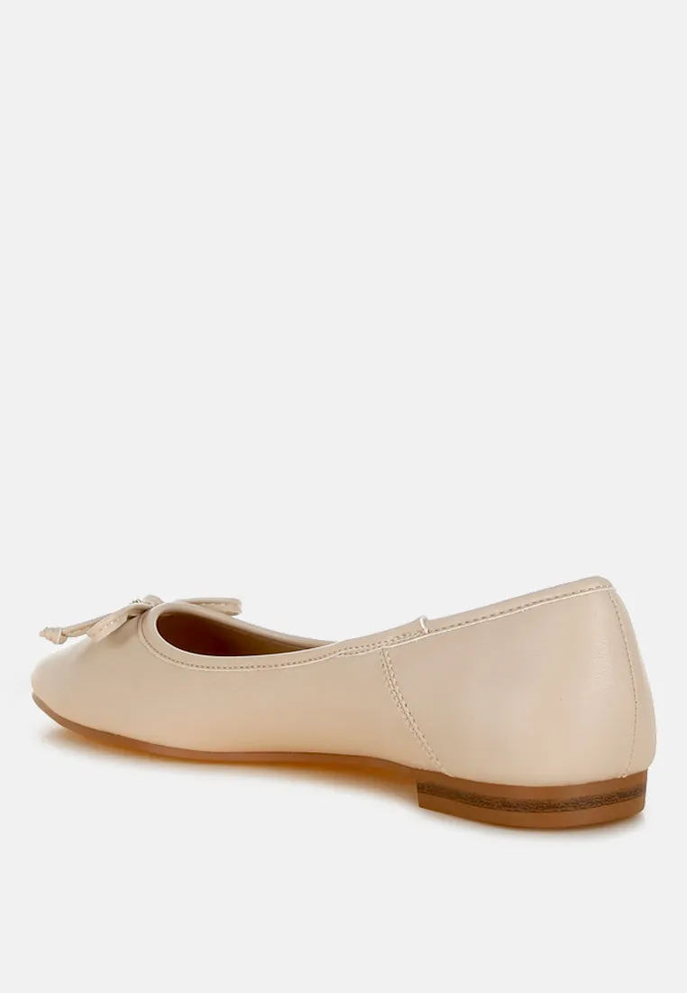 Faux Leather Casual Ballerinas by RUW