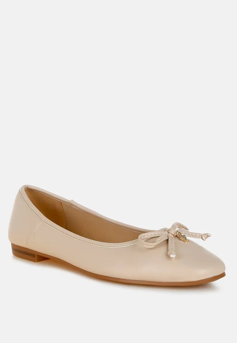Faux Leather Casual Ballerinas by RUW