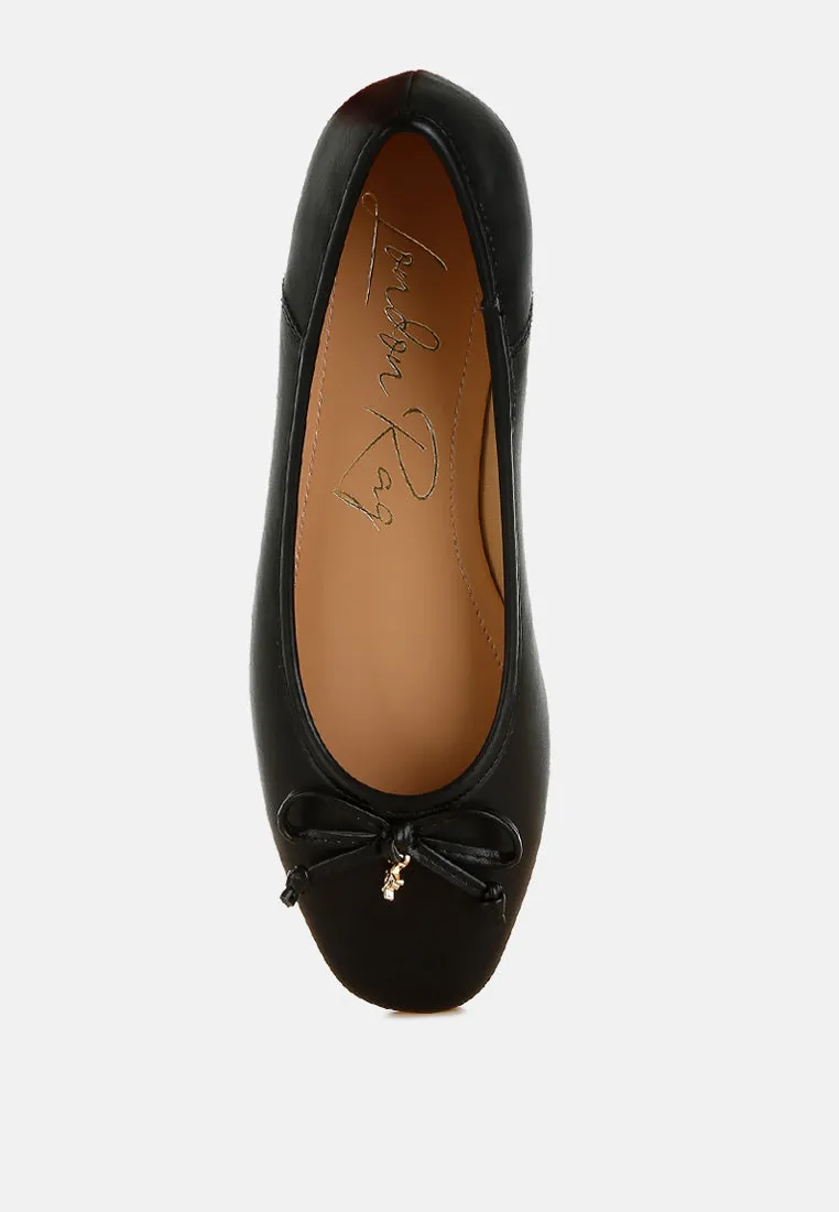 Faux Leather Casual Ballerinas by RUW