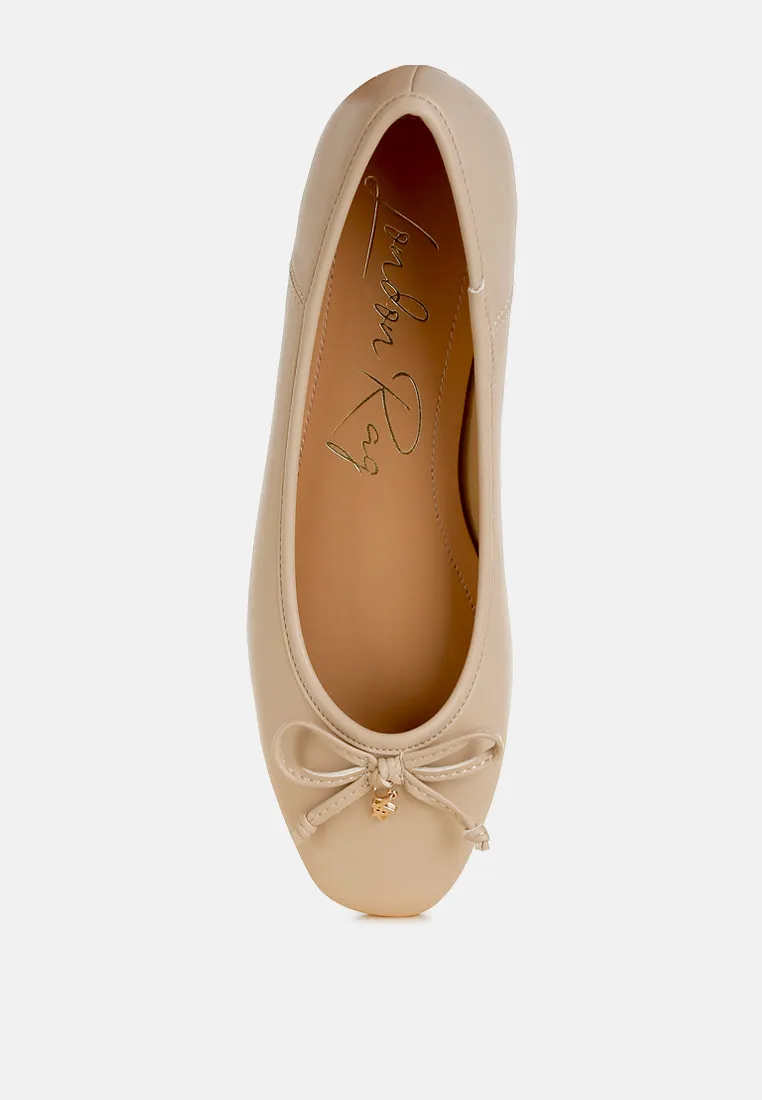 Faux Leather Casual Ballerinas by RUW