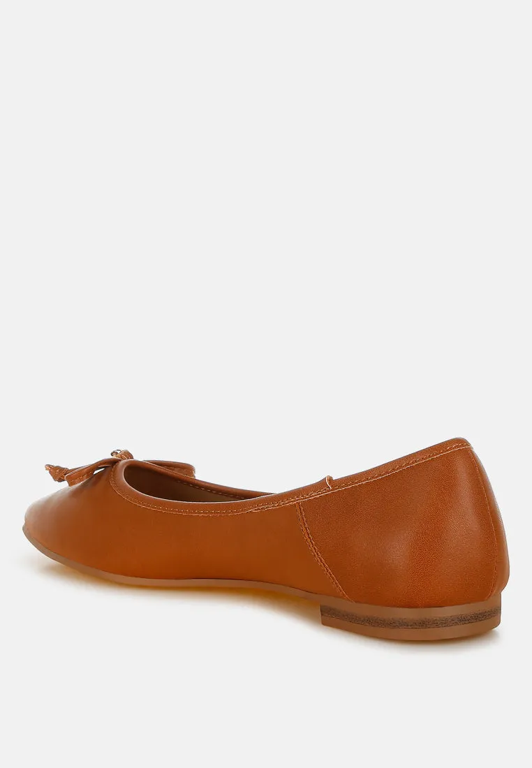 Faux Leather Casual Ballerinas by RUW