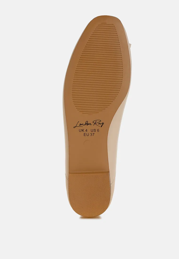 Faux Leather Casual Ballerinas by RUW
