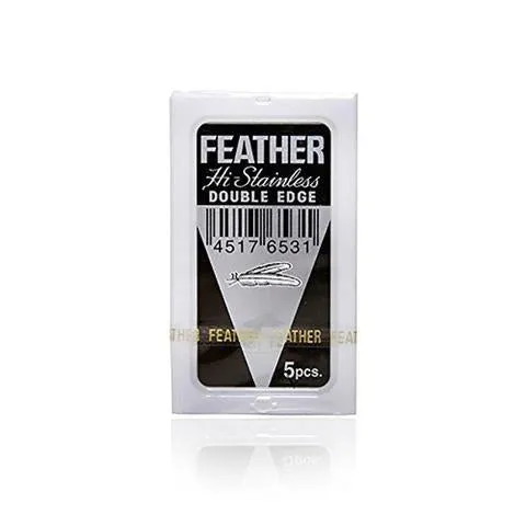Feather - Hi Stainless Double Edge Blades, 5 Pack