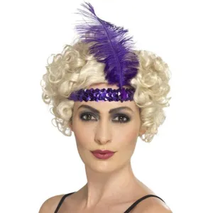 Flapper Headband, Purple