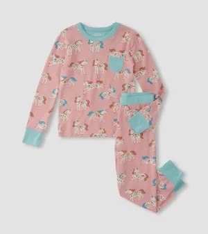 Folksy Unicorn Bamboo Pj Set