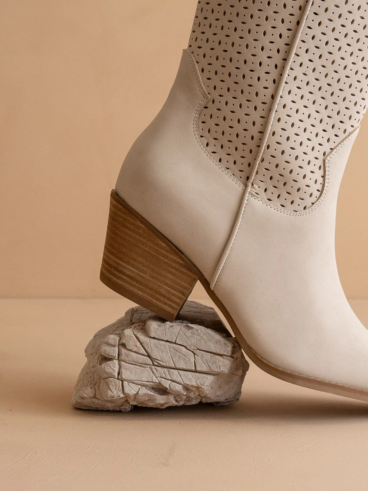 Gabby Perforated Western Boot