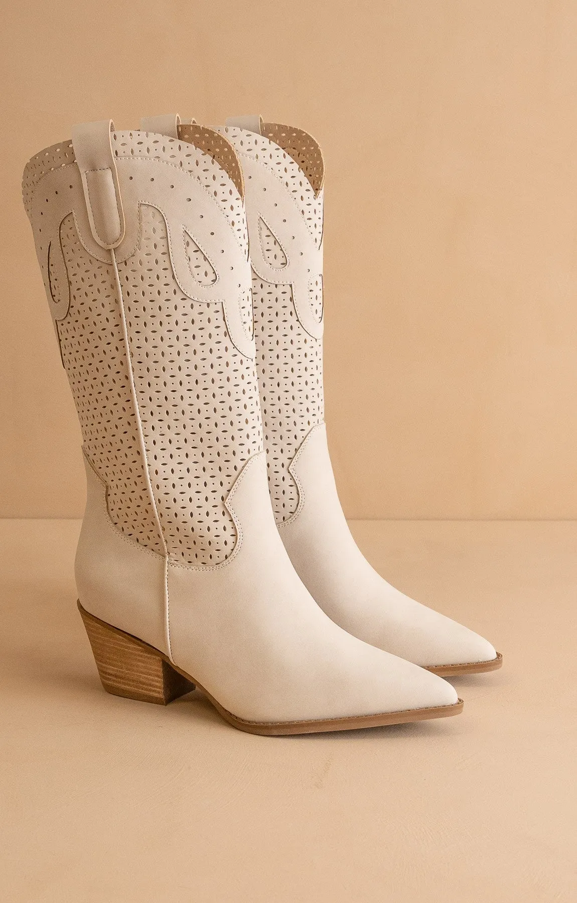 Gabby Perforated Western Boot