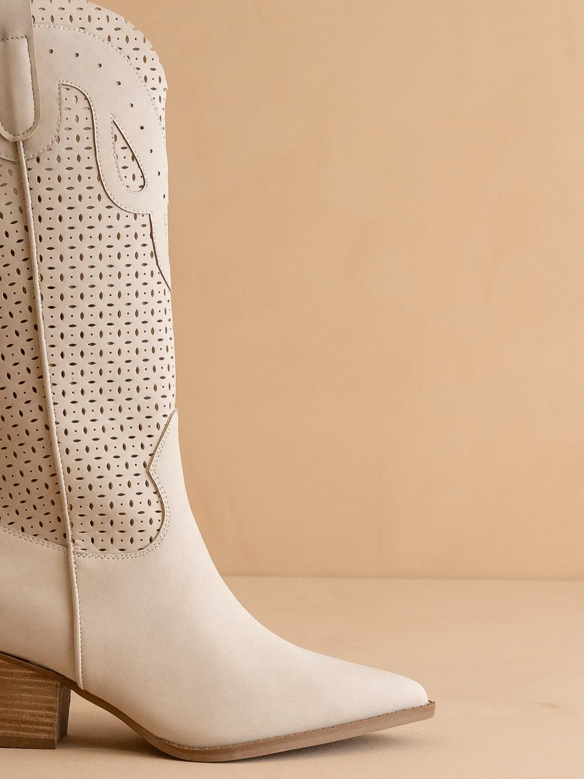 Gabby Perforated Western Boot