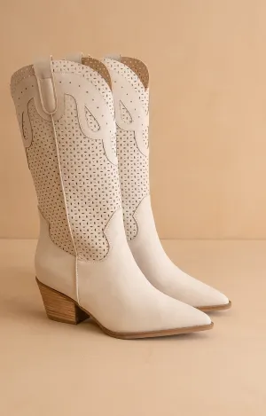 Gabby Perforated Western Boot