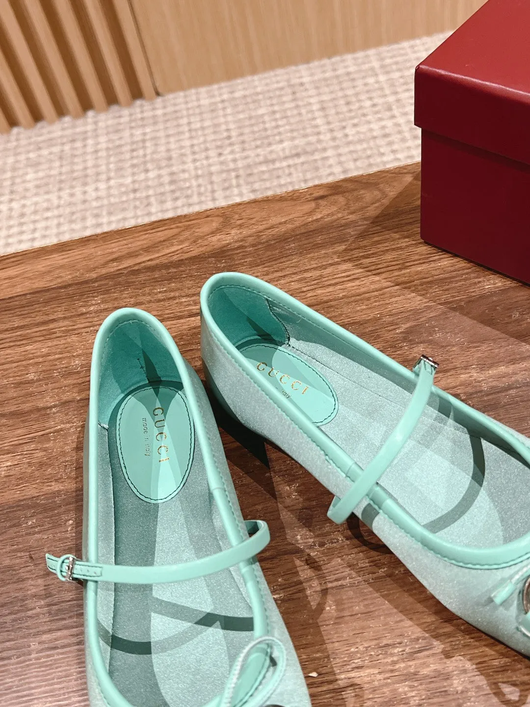 GC Silk fabric Early Spring Resort Series Horsebit Ballet Flats
