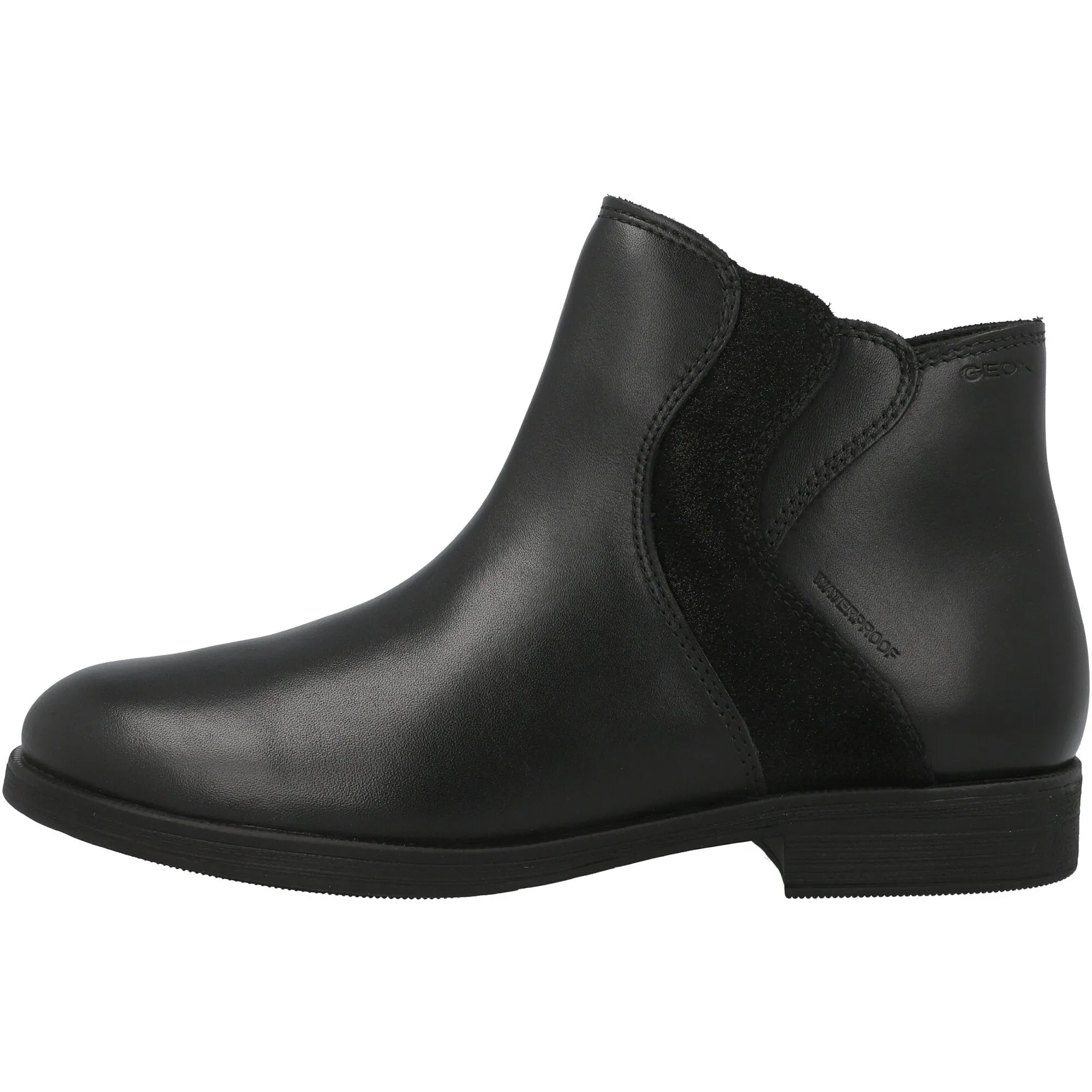 Geox Agata Waterproof Girls' Black Ankle Boots