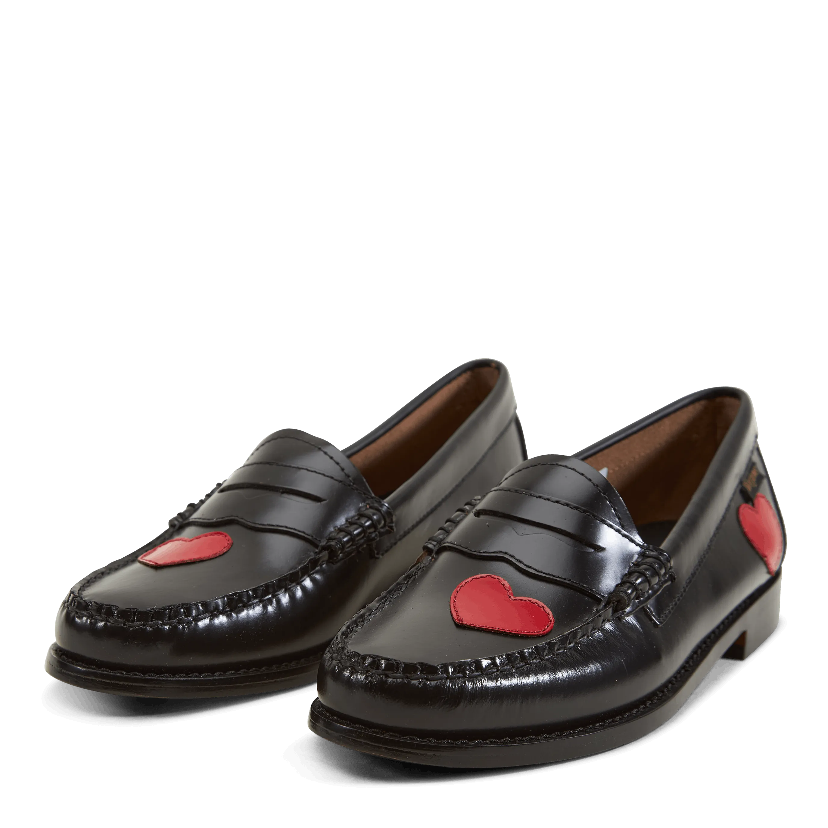 Gh Weejun Wmn Penny Love Black Lthr W/red