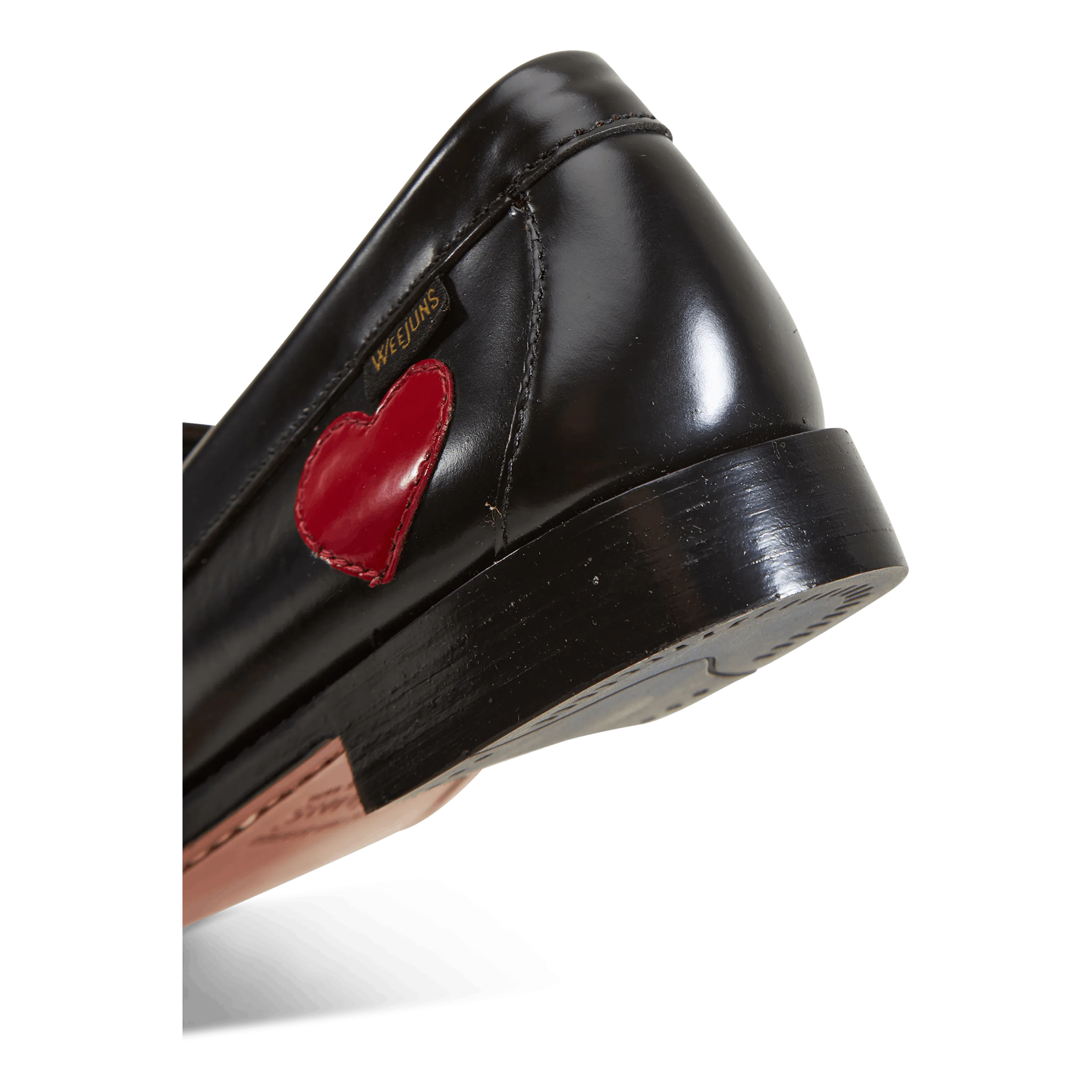 Gh Weejun Wmn Penny Love Black Lthr W/red