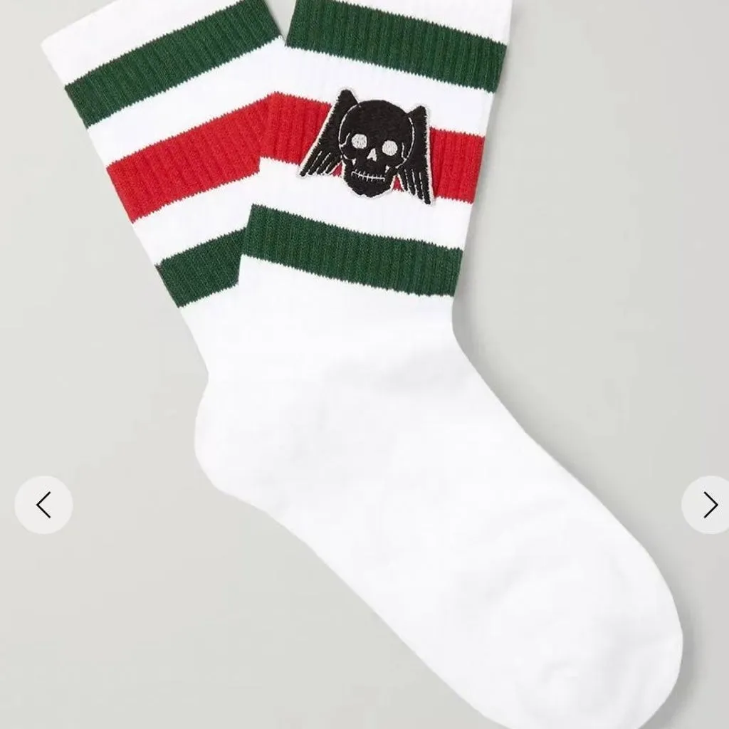 Gucci Skull Sport Socks in White