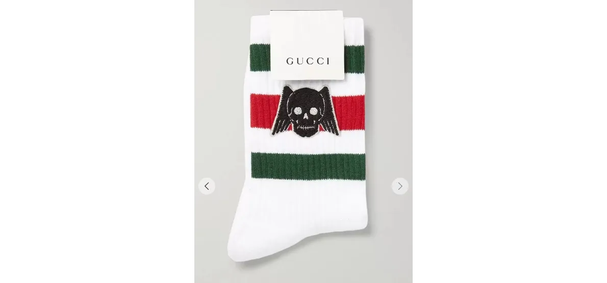 Gucci Skull Sport Socks in White