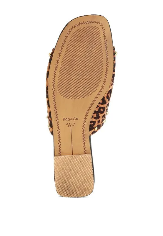 Hilsa Leopard Print Slip-On Flats for Stylish Comfort