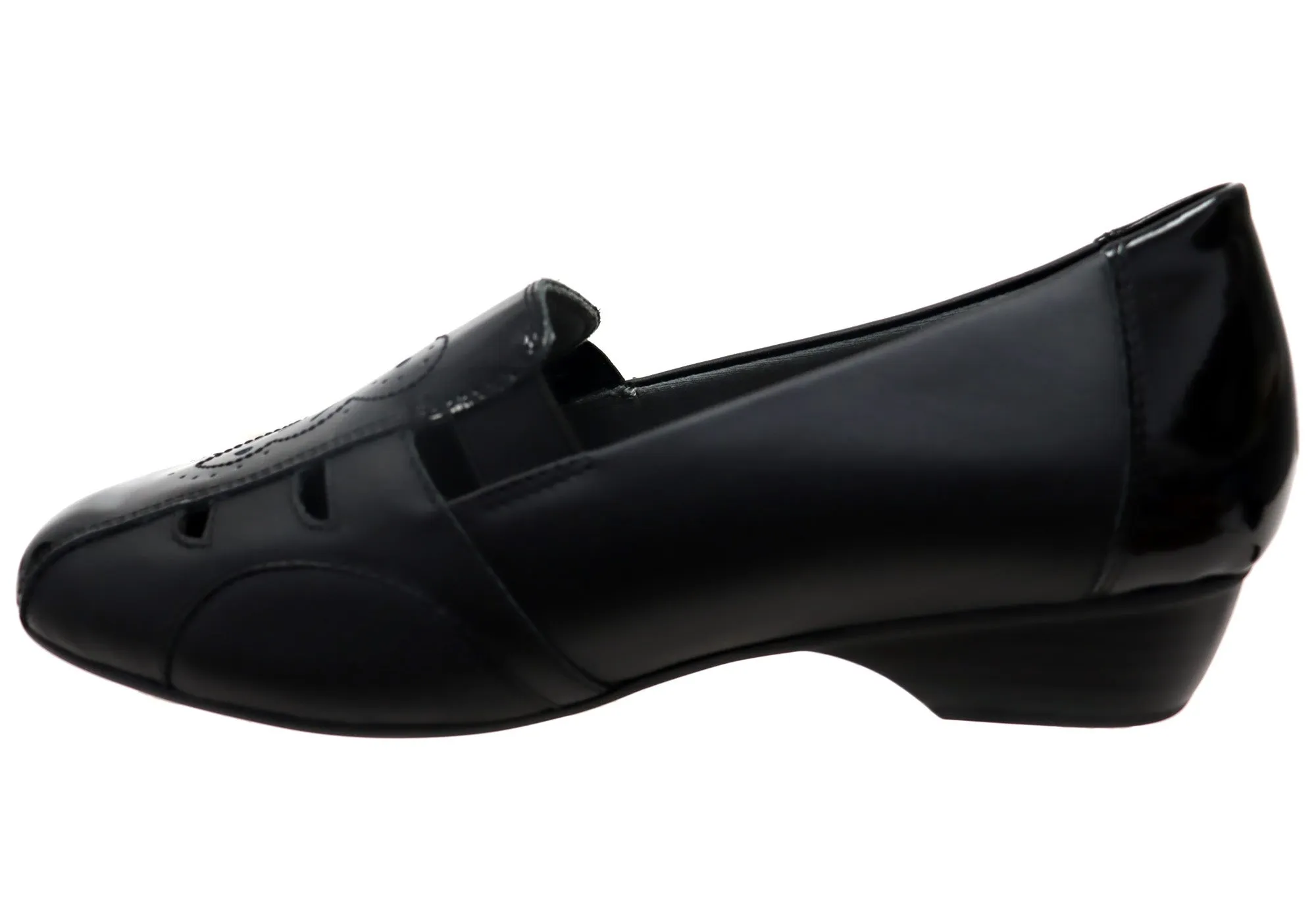 Homyped Tayla Womens Comfortable Leather Low Heel Shoes